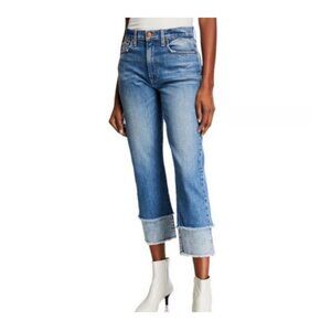 💙💖 Alice & Olivia AO.LA High Waisted Cropped Double Hem Jeans